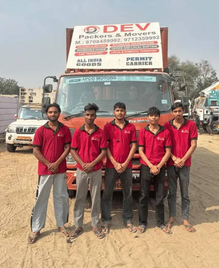 Dev Packers and Movers team at work in Ahmedabad